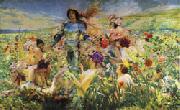 Georges Rochegrosse The Knight of the Flowers(Parsifal) USA oil painting artist